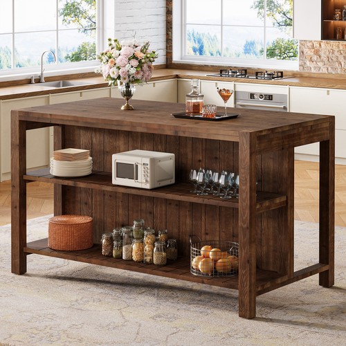 Farmhouse kitchen island - kitchen,