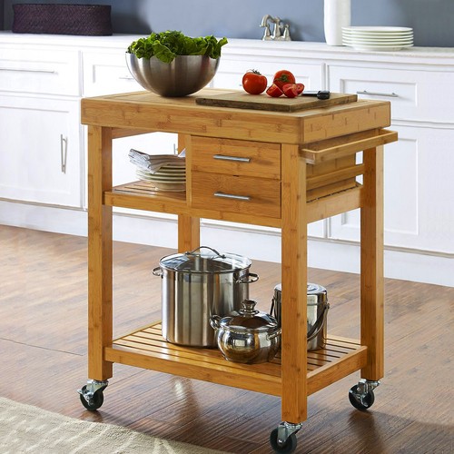 Rolling bamboo kitchen - bamboo,
