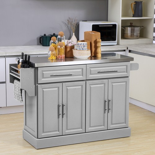 Rolling kitchen island cart - kitchen,