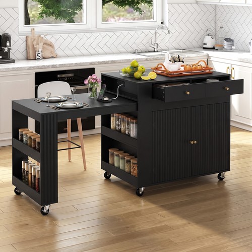 Kitchen cart wheels 2 - on,