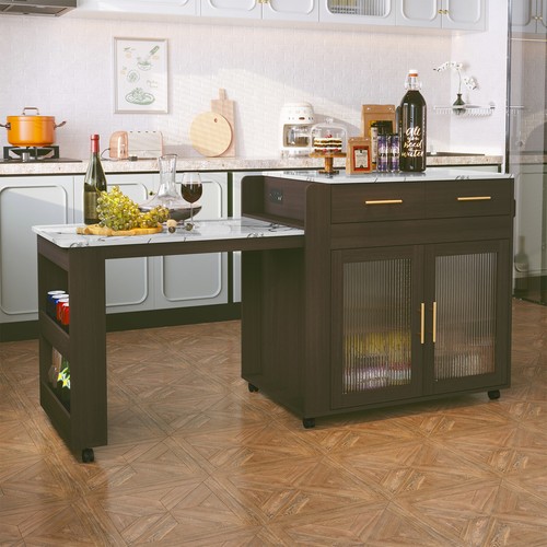 Extendable kitchen island - kitchen,